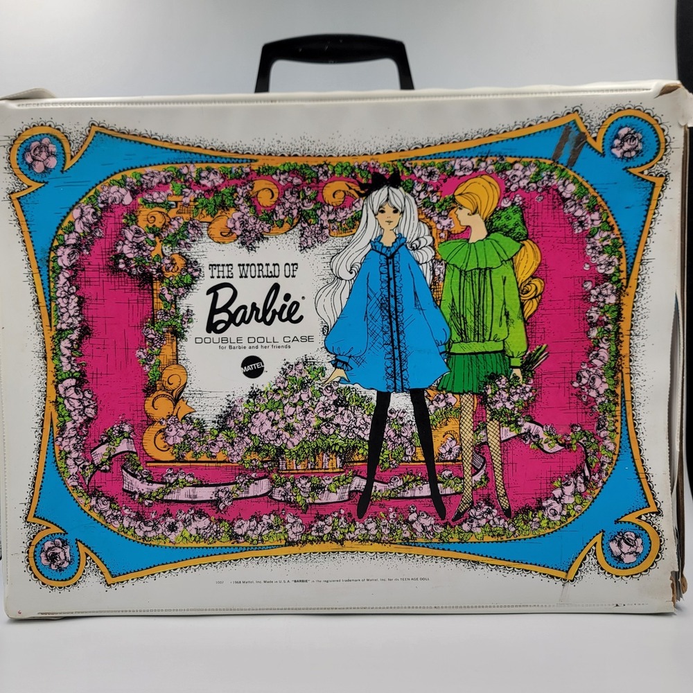 Vintage 1968 Mattel, Inc. The World of Barbie Double Doll Case #1007 Made in USA